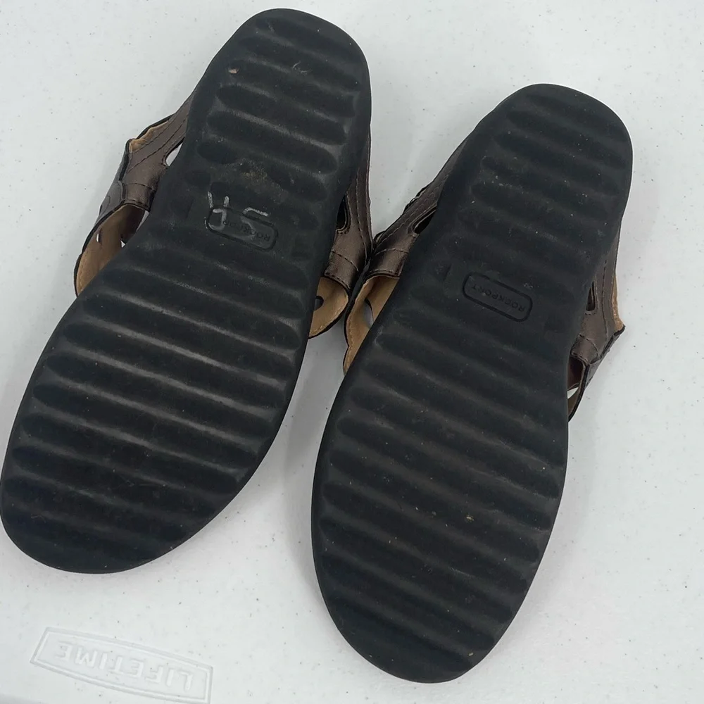 Rockport vegan leather thong comfort sandal